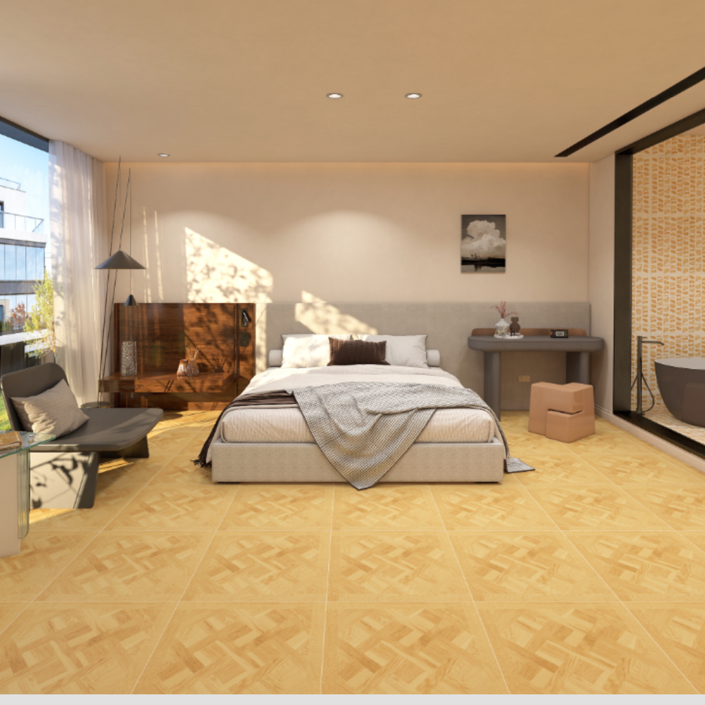 Gạch giả gỗ 600x600mm xương đá nhập khẩu mã GG6A13