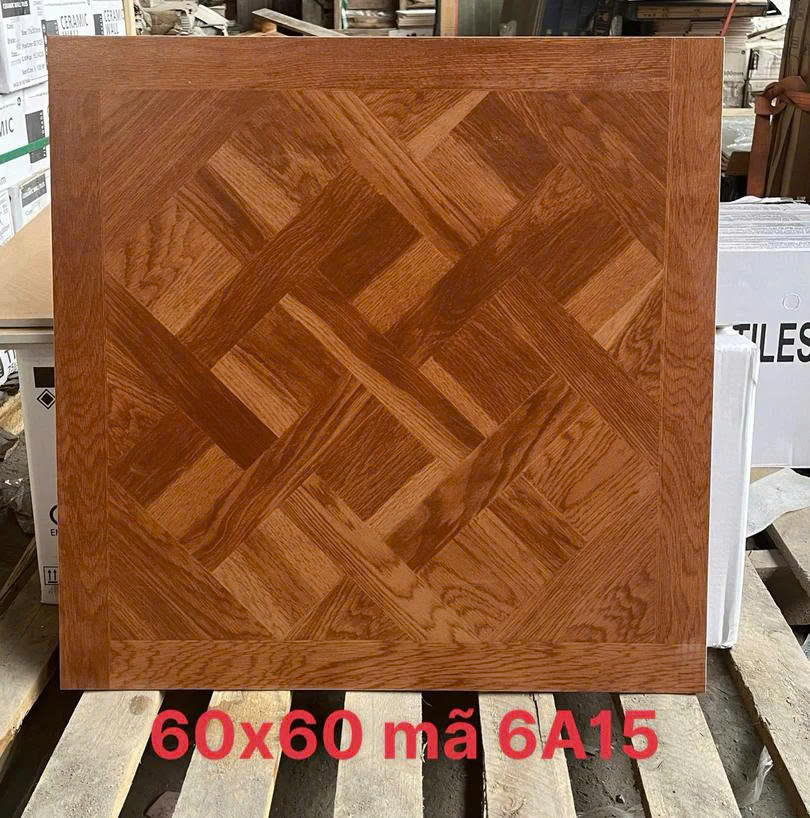 Gạch giả gỗ 600x600mm xương đá nhập khẩu mã GG6A15