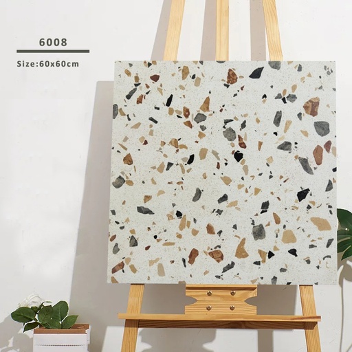 [6008] Gạch Terrazzo 600x600mm Men Matt 6008