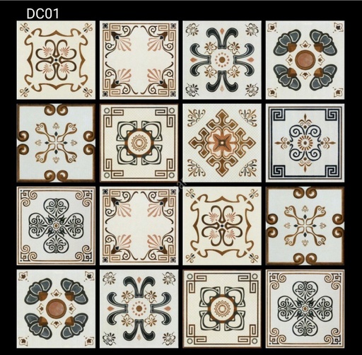 [DC01] Gạch Bông 200x200 Men Matt DC01