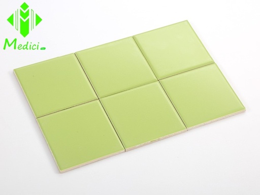 [M1106_MDC] Gạch thẻ vuông cạnh bóng xanh cốm 100*100