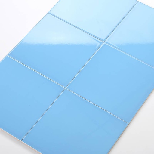 [M1104_MDC] Gạch thẻ 100x100 bóng phẳng màu xanh da trời nhạt nhập khẩu
