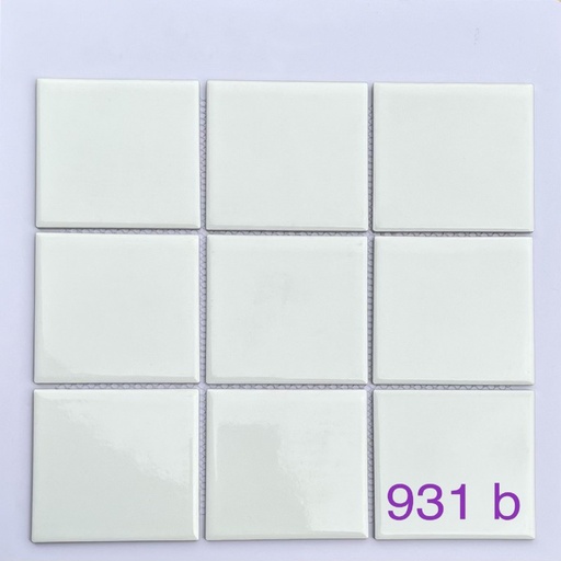 [931B] Gạch Mosaic 97x97mm Men Bóng Màu Trắng 931B