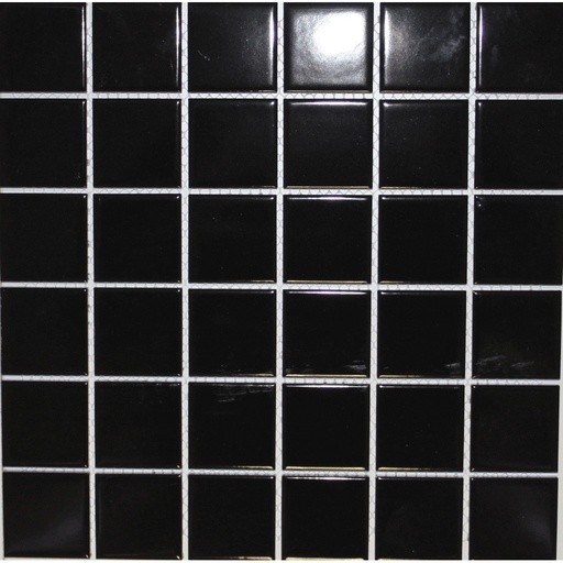 [GP-48117BL] Gạch Mosaic Gốm Đen Bóng Chip 48x48mm GP-48117BL