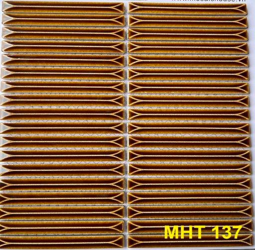 [MHT 137] Gạch Mosaic Que Đũa Màu Vàng 15x145mm MHT 137